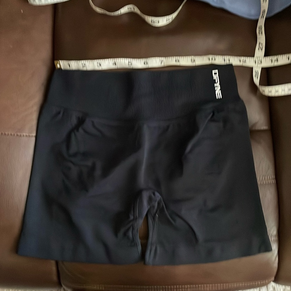 DFYNE Black High-Rise Athletic Shorts